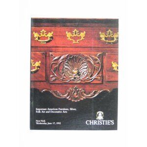 Christies 1992 Furniture Silver Folk Art Decorative Arts Auction Catalog